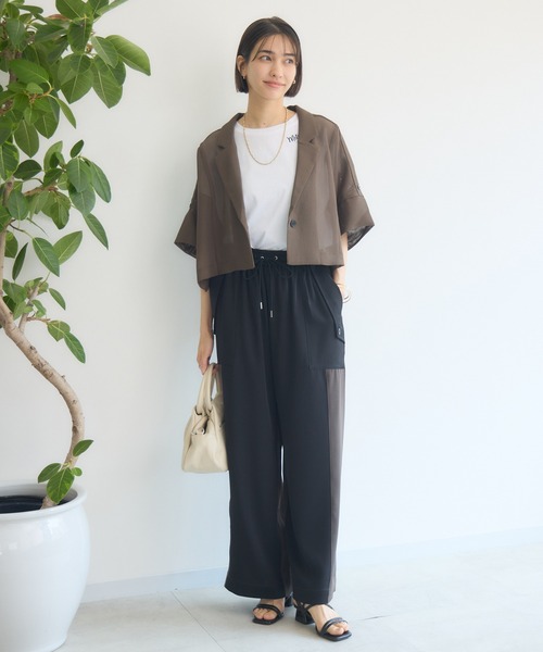 KATHARINE ROSS(キャサリンロス)の「【PILLINI/ピリーニ】トラックカーゴパンツ(カーゴパンツ・レディース・ベージュ/ブラック/カーキ・MEDIUM)」の4枚目の写真