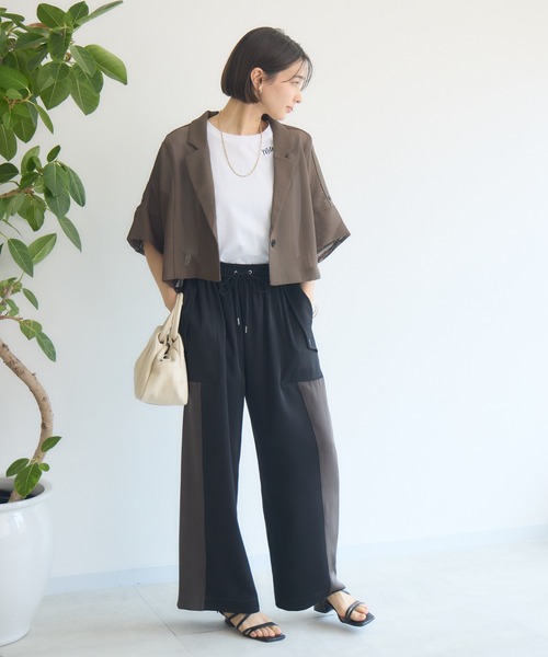 KATHARINE ROSS(キャサリンロス)の「【PILLINI/ピリーニ】トラックカーゴパンツ(カーゴパンツ・レディース・ベージュ/ブラック/カーキ・MEDIUM)」の6枚目の写真