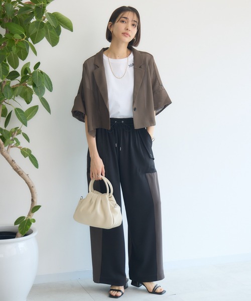 KATHARINE ROSS(キャサリンロス)の「【PILLINI/ピリーニ】トラックカーゴパンツ(カーゴパンツ・レディース・ベージュ/ブラック/カーキ・MEDIUM)」の8枚目の写真