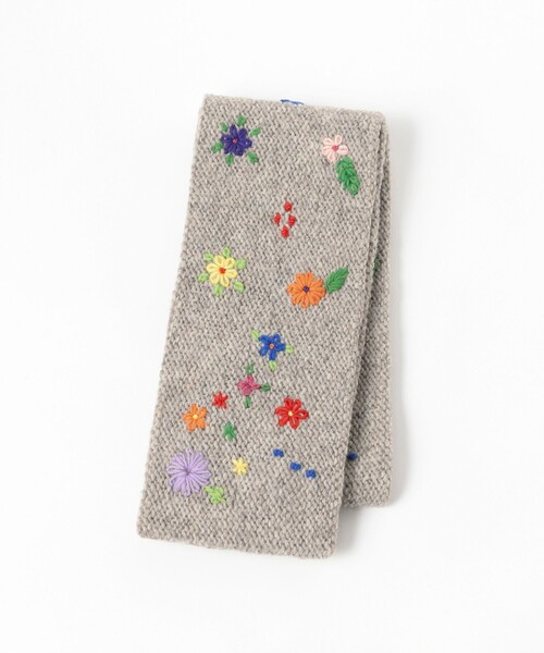 手編み フラワー刺繍 マフラー（マフラー）｜BEAMS BOY