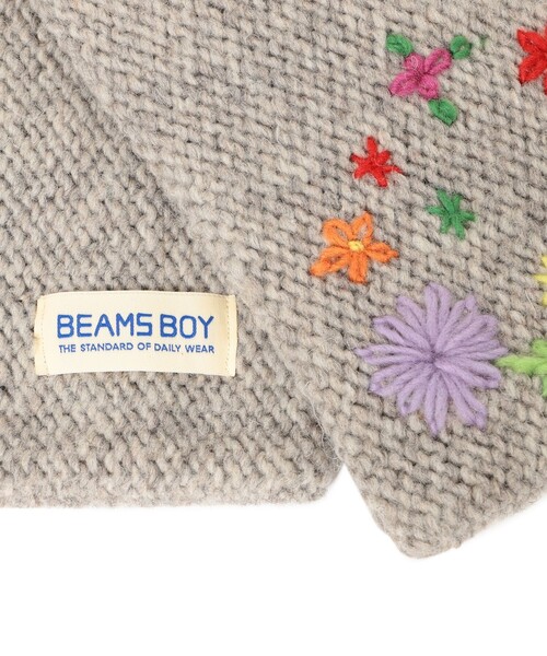 手編み フラワー刺繍 マフラー（マフラー）｜BEAMS BOY
