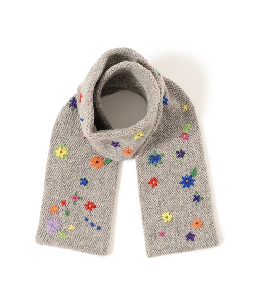 ビームスの百名品】手編み フラワー刺繍 マフラー（マフラー）｜BEAMS