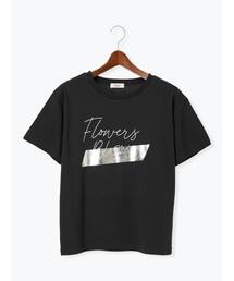 Te chichi TERRASSE（テチチテラス）の「【接触冷感】箔BIGロゴTシャツ（Tシャツ/カットソー）」