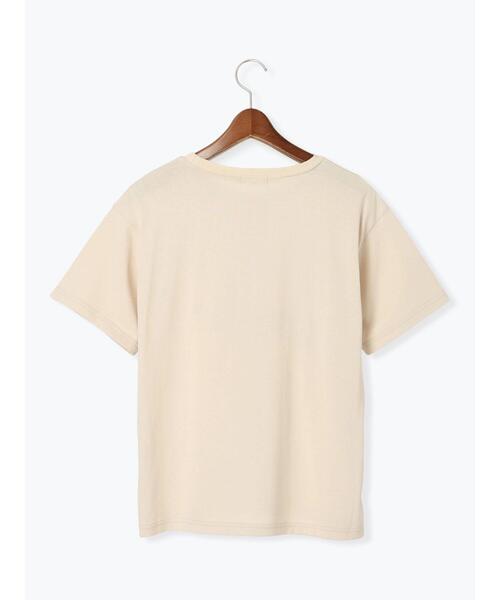 Te chichi TERRASSE（テチチテラス）の「【接触冷感】箔BIGロゴTシャツ（Tシャツ/カットソー・レディース・ベージュ/オフホワイト/チャコールグレー・F）」の12枚目の写真