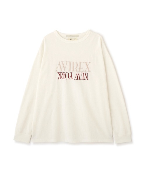 AVIREX(アヴィレックス)の「FADED NEW YORK T-SHIRT/フェイドニューヨークTシャツ(Tシャツ/カットソー・レディース・オフホワイト/チャコールグレー/グリーン・F)」の21枚目の写真