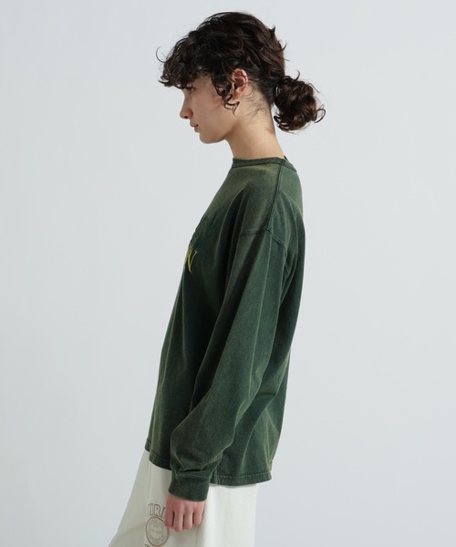 AVIREX(アヴィレックス)の「FADED NEW YORK T-SHIRT/フェイドニューヨークTシャツ(Tシャツ/カットソー・レディース・オフホワイト/チャコールグレー/グリーン・F)」の10枚目の写真