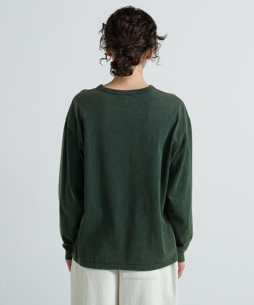 AVIREX(アヴィレックス)の「FADED NEW YORK T-SHIRT/フェイドニューヨークTシャツ(Tシャツ/カットソー・レディース・オフホワイト/チャコールグレー/グリーン・F)」の11枚目の写真