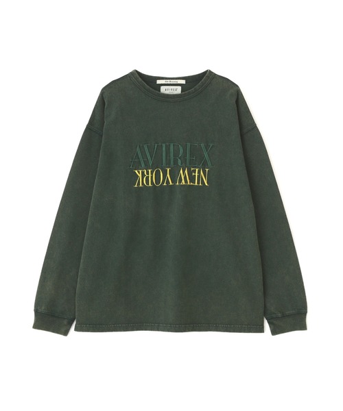 AVIREX(アヴィレックス)の「FADED NEW YORK T-SHIRT/フェイドニューヨークTシャツ(Tシャツ/カットソー・レディース・オフホワイト/チャコールグレー/グリーン・F)」の15枚目の写真