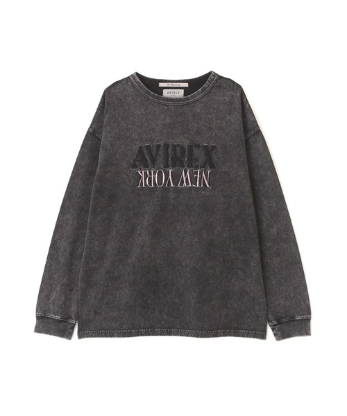 AVIREX(アヴィレックス)の「FADED NEW YORK T-SHIRT/フェイドニューヨークTシャツ(Tシャツ/カットソー・レディース・オフホワイト/チャコールグレー/グリーン・F)」の6枚目の写真