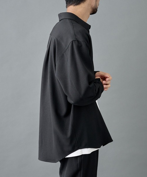 COLONY 2139（コロニートゥーワンスリーナイン）の「ウォッシャブルストレッチミニマルシャツ（シャツ/ブラウス・メンズ・ブラウン/ブラック/チャコールグレー・LARGE/MEDIUM）」の7枚目の写真