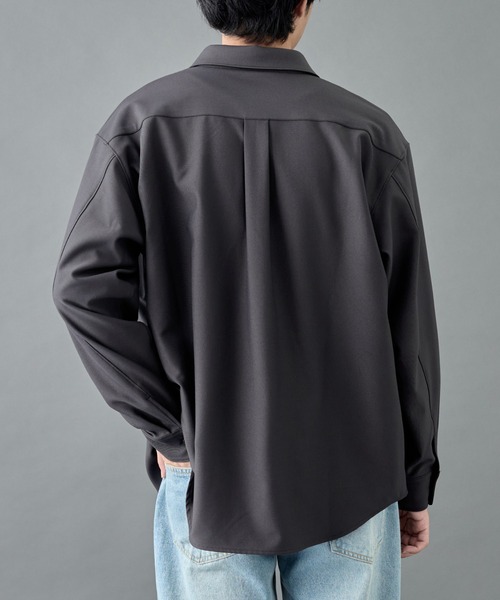 COLONY 2139（コロニートゥーワンスリーナイン）の「ウォッシャブルストレッチミニマルシャツ（シャツ/ブラウス・メンズ・ブラウン/ブラック/チャコールグレー・LARGE/MEDIUM）」の10枚目の写真