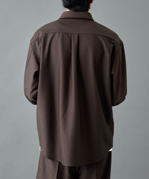 COLONY 2139（コロニートゥーワンスリーナイン）の「ウォッシャブルストレッチミニマルシャツ（シャツ/ブラウス・メンズ・ブラウン/ブラック/チャコールグレー・LARGE/MEDIUM）」の13枚目の写真