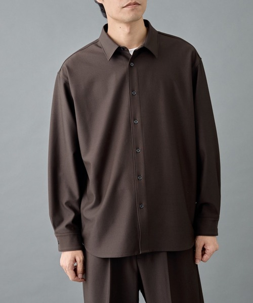 COLONY 2139（コロニートゥーワンスリーナイン）の「ウォッシャブルストレッチミニマルシャツ（シャツ/ブラウス・メンズ・ブラウン/ブラック/チャコールグレー・LARGE/MEDIUM）」の11枚目の写真