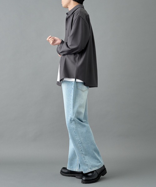 COLONY 2139（コロニートゥーワンスリーナイン）の「ウォッシャブルストレッチミニマルシャツ（シャツ/ブラウス・メンズ・ブラウン/ブラック/チャコールグレー・LARGE/MEDIUM）」の20枚目の写真