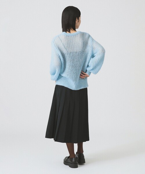 Ray BEAMS(レイビームス)の「モヘヤ タッチ シアー クルーネック ニット(ニット/セーター・レディース・サックスブルー/ピンク・ONE SIZE)」の13枚目の写真