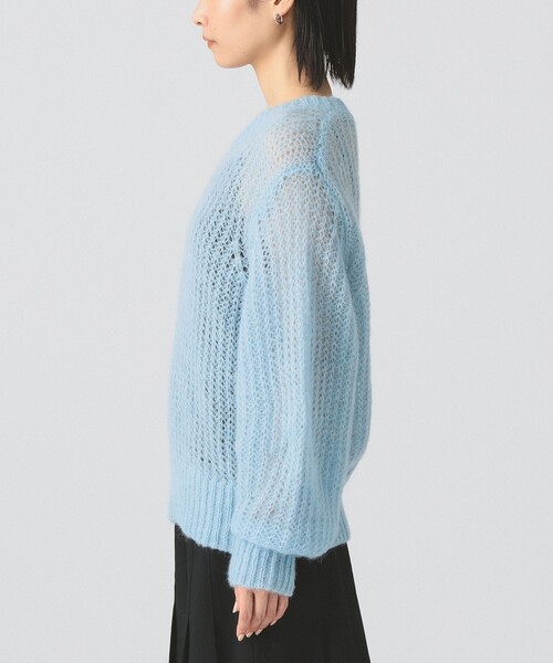 Ray BEAMS(レイビームス)の「モヘヤ タッチ シアー クルーネック ニット(ニット/セーター・レディース・サックスブルー/ピンク・ONE SIZE)」の18枚目の写真
