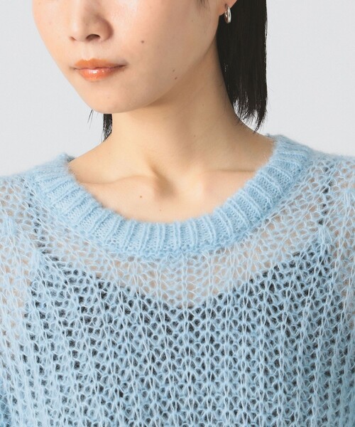 Ray BEAMS(レイビームス)の「モヘヤ タッチ シアー クルーネック ニット(ニット/セーター・レディース・サックスブルー/ピンク・ONE SIZE)」の20枚目の写真