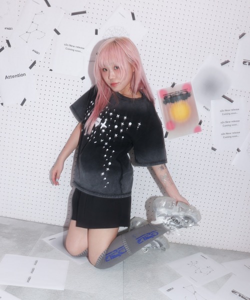 a2o（エーツーオー）の「【a2o】スターリンクTシャツ（Tシャツ/カットソー・メンズ・ブラック/ブルーグレー・M/XL）」の5枚目の写真