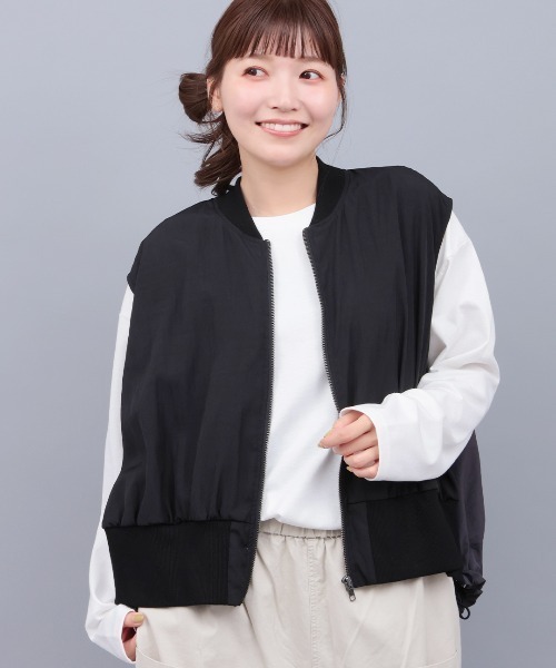 チチカカ（チチカカ）の「ヴィンテージローンMA-1ベスト（ベスト・レディース・ホワイト/カーキ/ブラック・FREE）」の2枚目の写真