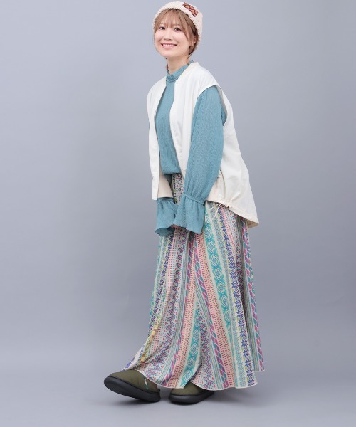 チチカカ（チチカカ）の「ヴィンテージローンMA-1ベスト（ベスト・レディース・ホワイト/カーキ/ブラック・FREE）」の16枚目の写真