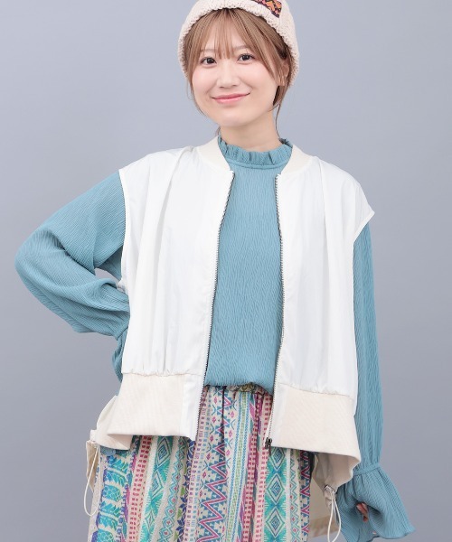 チチカカ（チチカカ）の「ヴィンテージローンMA-1ベスト（ベスト・レディース・ホワイト/カーキ/ブラック・FREE）」の17枚目の写真