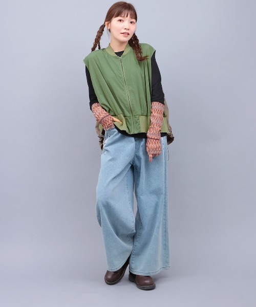 チチカカ（チチカカ）の「ヴィンテージローンMA-1ベスト（ベスト・レディース・ホワイト/カーキ/ブラック・FREE）」の18枚目の写真