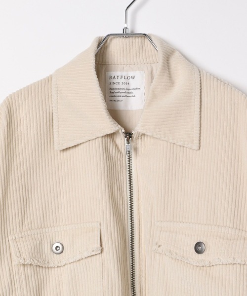 BAYFLOW（ベイフロー）の「フェードコーデュロイジャケット（ブルゾン・レディース・オフホワイト/ネイビー/ピンク・FREE）」の16枚目の写真