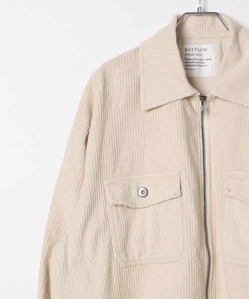 BAYFLOW（ベイフロー）の「フェードコーデュロイジャケット（ブルゾン・レディース・オフホワイト/ネイビー/ピンク・FREE）」の17枚目の写真
