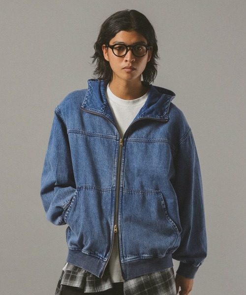 セール】デニムワークフードジャケット【セットアップ対応】（ブルゾン