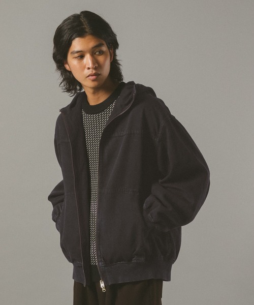 セール】デニムワークフードジャケット【セットアップ対応】（ブルゾン