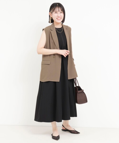 MICO COULIER(ミコクリエ)の「《セットアップ対応》ハイストレッチカルゼワッシャージレジャケット(テーラードジャケット・レディース・キャメル/ネイビー・38)」の19枚目の写真