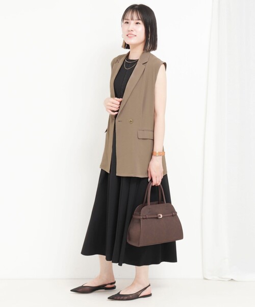 MICO COULIER(ミコクリエ)の「《セットアップ対応》ハイストレッチカルゼワッシャージレジャケット(テーラードジャケット・レディース・キャメル/ネイビー・38)」の17枚目の写真