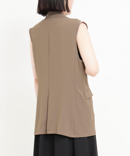 MICO COULIER(ミコクリエ)の「《セットアップ対応》ハイストレッチカルゼワッシャージレジャケット(テーラードジャケット・レディース・キャメル/ネイビー・38)」の16枚目の写真