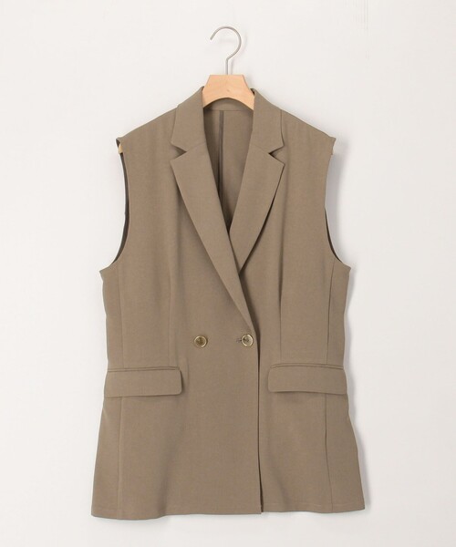 MICO COULIER(ミコクリエ)の「《セットアップ対応》ハイストレッチカルゼワッシャージレジャケット(テーラードジャケット・レディース・キャメル/ネイビー・38)」の10枚目の写真