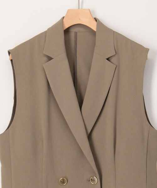 MICO COULIER(ミコクリエ)の「《セットアップ対応》ハイストレッチカルゼワッシャージレジャケット(テーラードジャケット・レディース・キャメル/ネイビー・38)」の9枚目の写真