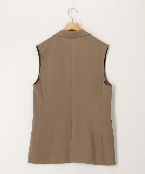 MICO COULIER(ミコクリエ)の「《セットアップ対応》ハイストレッチカルゼワッシャージレジャケット(テーラードジャケット・レディース・キャメル/ネイビー・38)」の4枚目の写真