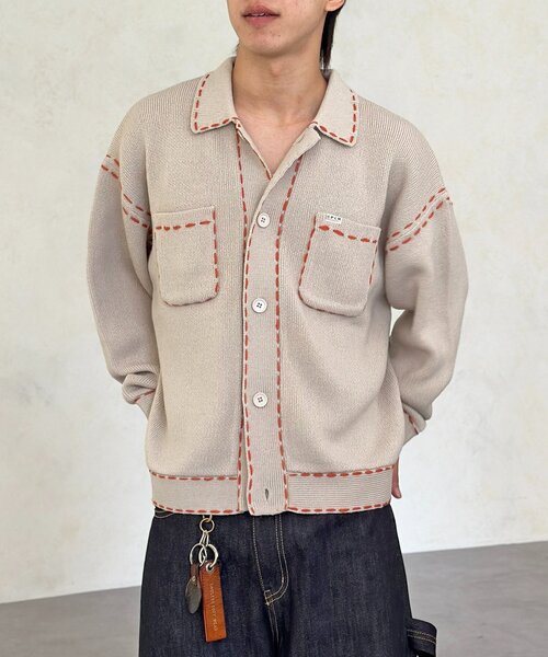 CPCM（シーピーシーエム）の「ハンドステッチニットシャツ