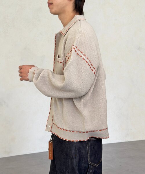 CPCM（シーピーシーエム）の「ハンドステッチニットシャツ