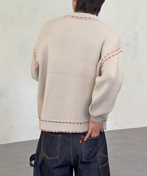 CPCM（シーピーシーエム）の「ハンドステッチニットシャツ