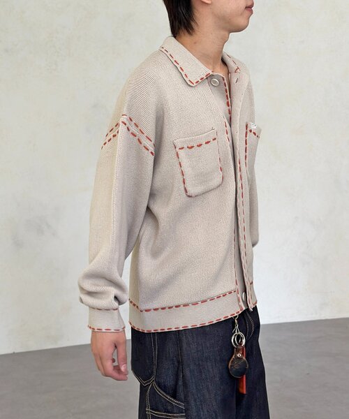 【CPCM】ハンドステッチニットシャツ CPCM（シーピーシーエム）の「ハンドステッチニットシャツ