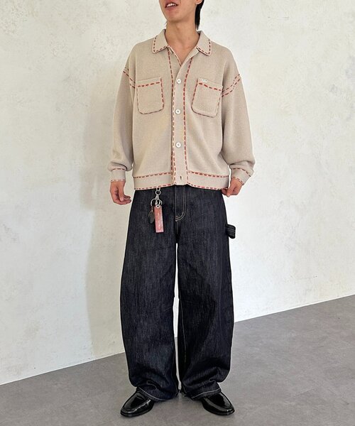 【CPCM】ハンドステッチニットシャツ CPCM（シーピーシーエム）の「ハンドステッチニットシャツ