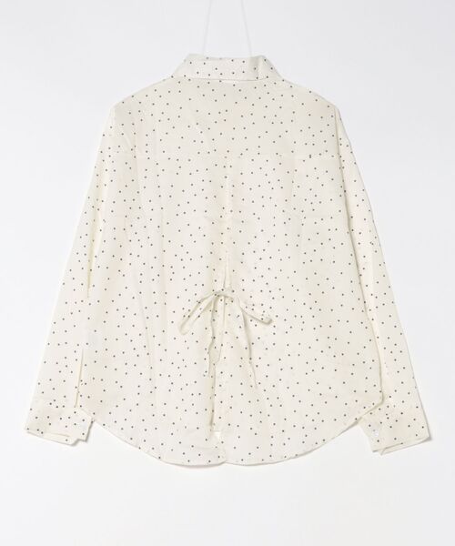 Mayree（メイリー）の「【Mayree】ドット柄 バックリボン オープンデザイン 長袖 シャツ（シャツ/ブラウス・レディース・アイボリー・LARGE/MEDIUM/SMALL）」の2枚目の写真