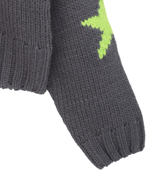 kotohayokozawa（コトハヨコザワ）の「【kotohayokozawa】LACE-UP LOWGAGE KNIT PULLOVER（ニット/セーター・レディース・サックスブルー/チャコールグレー/ホワイト・FREE）」の6枚目の写真