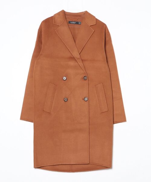セール】ダブルブレステッド ウールブレンド コクーン コート