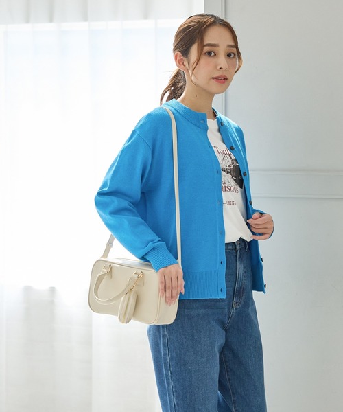 Honeys(ハニーズ)の「フォトプリントTシャツ(Tシャツ/カットソー・レディース・スミクロ/モカ/ホワイト×レッド/ホワイト×ブルー/グレイッシュブルー・L/LL/M/S)」の15枚目の写真
