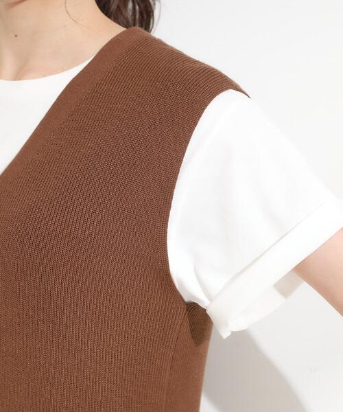 DRESKIP（ドレスキップ）の「【S-LL】ゴールドボタンが上品 大人のニットベスト（ベスト・レディース・ブラック/ダークブラウン/オフホワイト・03/04/02/01）」の20枚目の写真