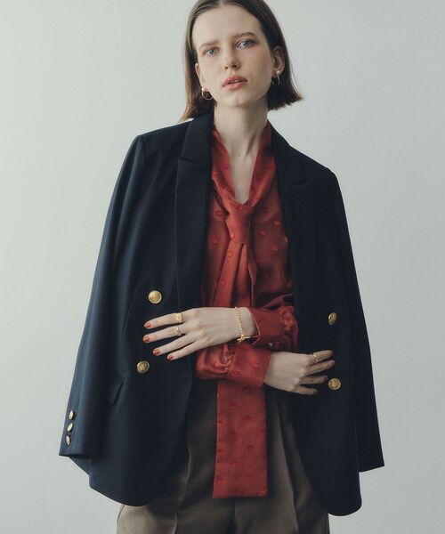 YECCA VECCA（イェッカヴェッカ）の「金釦テーラードジャケット（テーラードジャケット・レディース・ホワイト系その他7/ブラウン系その他4/ネイビー・FREE）」の8枚目の写真