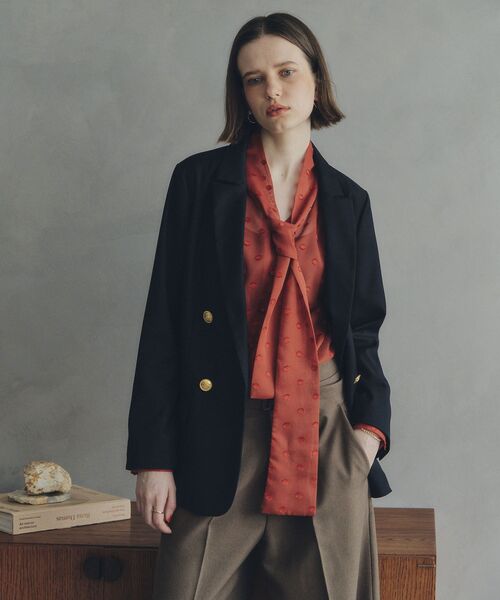 YECCA VECCA（イェッカヴェッカ）の「金釦テーラードジャケット（テーラードジャケット・レディース・ホワイト系その他7/ブラウン系その他4/ネイビー・FREE）」の18枚目の写真