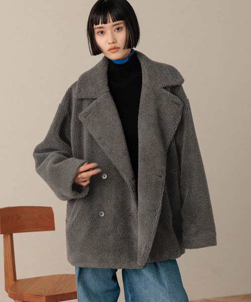 LOWRYS FARM（ローリーズファーム）の「２ＷＡＹエリボアコート 492762（その他アウター・レディース・アイボリー/チャコールグレー/ブルー/ブラウン・FREE）」の10枚目の写真