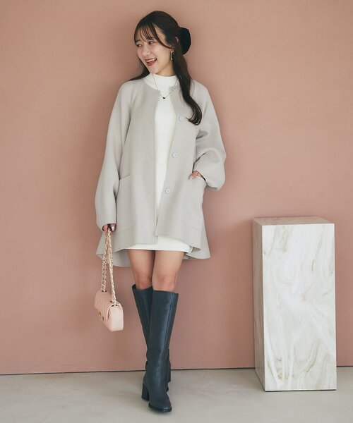 セール】【miki監修カラーあり・新色登場】ライトラグランフレアコート